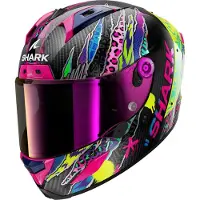 Shark Aeron Fawn Integraalhelm Koolstof/Lila/Geel XS unisex zwart
