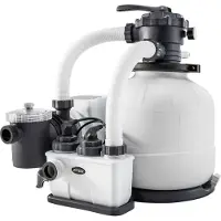Intex 26676 - Zandfilterpomp en zoutwatersysteem - QX2100 (6 m³/uur, geschikt voor zwembaden tot 32 m³)
