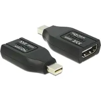 DeLOCK 65552 DisplayPort / HDMI Adapter [1x Mini-DisplayPort stekker - 1x HDMI-bus] Zwart 0 mm