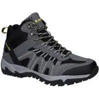 Hi-tec Jaguar Mid Polyester Heren Wandelschoenen In Grafiet/Zwart/Citroen
