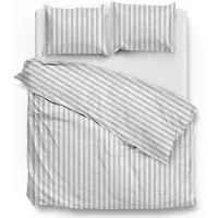 Zo! Home Dekbedovertrek Banda-di-Lino Dove-Grey Katoen-260 x 200 / 220 cm | Extra Breed