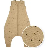 Meyco Baby Rib Mini Spot baby winter slaapoverall jumper - toffee melange - 92cm - 2.0 TOG