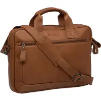 New Looxs Laptoptas Luko 7.5L - 42 x 6 x 30 cm - gemaakt van luxe leder - cognac