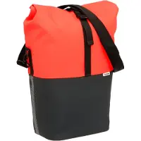 New Looxs Nyborg Single - Fietstas Enkel - Afneembare Schoudertas - 13 inch Laptopvak - Waterdicht Polyester - 17 liter - Zwart & Rood
