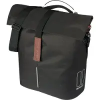 Basil City - Fiets Shopper MIK Studs - 14-16L - Zwart - Waterafstotend - Reflectiedetails