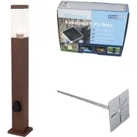 QAZQA Buitenlamp roestbruin 80 cm met fitting IP44 - Malios