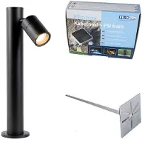 QAZQA Buitenlamp zwart 45 cm verstelbaar IP44 - Solo
