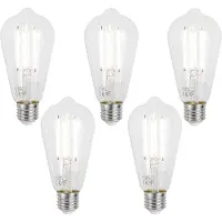 Luumr Set van 5 Smart E27 dimbare LED lampen ST64 helder 7W 806 lm 2700-6500K