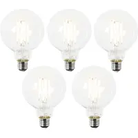 LUEDD Set van 5 E27 LED lampen G95 helder 2.2W 470lm 2700K