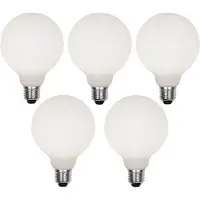 LUEDD Set van 5 E27 dimbare LED lamp G95 mat 4W 430 lm 2200-4000K