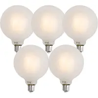 Luumr Set van 5 Smart E27 dimbare LED lampen G125 mat 7W 806 lm 2700-6500K