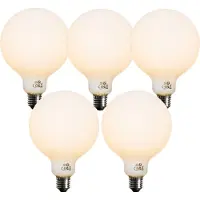 LUEDD Set van 5 E27 dimbare LED lamp opaal G125 5W 450 lm 2200K