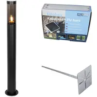 QAZQA Moderne zwarte buitenpaallamp 80 cm IP44 - Rox