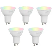 Luumr Set van 5 Smart GU10 50mm dimbare LED lampen opaal 4.7W 400 lm 2700-6500K