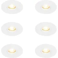 QAZQA Set van 6 Moderne inbouwspot wit 12 cm - Buco
