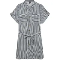 Vero Moda Blousejurk 'VMBumpy' blauw / wit