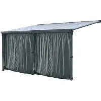 CoverTech San Diego aluminium terrasoverkapping met gordijnen 4,3 x 3 m antraciet