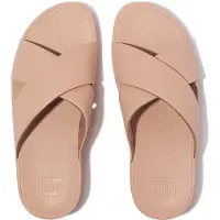 FitFlop Lulu cross slide sandals leather
