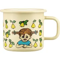 Muurla Pippi longstocking emaillen mok 3,7 dl Fruits