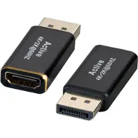 Efbe-Schott DisplayPort Adapter, DP mannetje naar HDMI Type A vrouwtje, 4K 30HZ Adapter om DisplayPort aan te (HDMI), Data + Video Adapter, Zwart