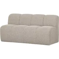 Woood Mojo Eetbankje Met Rugleuning - Bouclé - Beige Melange - 164cm