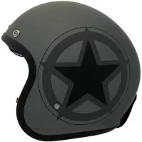 Apex JI100 Star Mat Zwart Grijs Jethelm Maat M