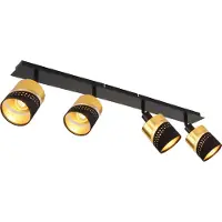 Globo Lighting 4-lichts plafondspot Or zwart met goud