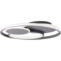 Brilliant Plafondlamp Runda 50cm 3 Rings Antraciet
