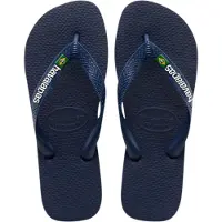 Havaianas Brasil Logo Teenslippers Senior Navy - Wit 43-44