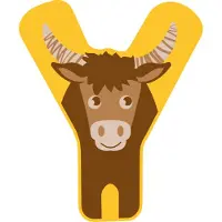 Small Foot Houten Dieren Kinderletter Y