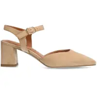 No Stress Beige suède slingbacks | Maat 37