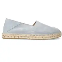 Manfield Lichtblauwe suède espadrilles | Maat 43