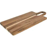 Merkloos Serveerplank Met Greep 17x40x1,5cm Bruin bruin Hout Serveerplank