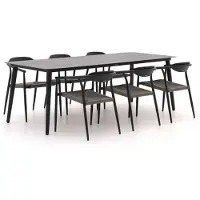 Manifesto furniture + 10% kassakorting | Manifesto Cavone/Sora 220cm dining tuinset 7-delig stapelbaar