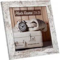 Zep - Houten fotolijst wit/bruin Nelson 6 voor foto formaat 20x20 - V21206
