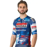 Castelli Climber's A/C Soudal Quick-Step 2025 Jersey met korte mouwen Blauw
