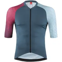 Löffler Loeffler fietsshirt korte mouwen M Bike Jersey FZ Statement Glam Dark Petrol - Blauw