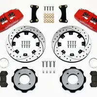 Wilwood Dynapro 6 Front Hat Kit 12.19in Drilled Red 2011 Fiesta