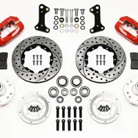 Wilwood Forged Dynalite Front Kit 11.00in Drill-Red 67-69 Camaro 64-72 Nova Chevelle