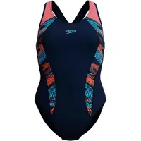 Speedo Eco+ Plastisol Laneback Badpak dames Donkerblauw L/40
