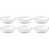 Medard de Noblat - Yaka Black - Salade en pastabord 20 cm - 6 delig - Porselein