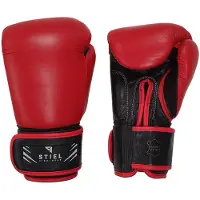 Stiel Pro Bokshandschoenen - Leer - Rood met zwart