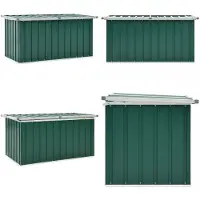 vidaXL Tuinbox Groen 129 x 67 x 65 cm - Opbergbox - Opbergboxen - Tuinkussenbox - Tuinkussenboxen