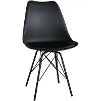 Lizzely Garden & Living SET DEAL: 4 stuks Eetkamerstoel Avy met zitvulling zwart eetstoel zetel