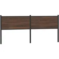 vidaXL Vervangend hoofdbord 190 cm bewerkt hout en staal bruin eikenkleurig