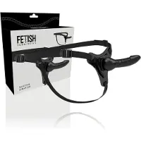 Fetish Submissive HARNESS | Silicone Strap-on Black 16cm Realistic
