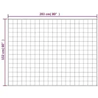 vidaXL Verzwaringsdeken 152x203 cm 11 kg stof lichtcrèmekleurig