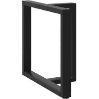vidaXL Eettafelpoten 2 st T-vormig 70x35x(72-73) cm staal zwart