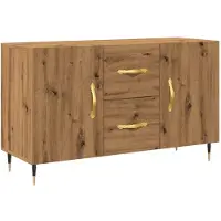 vidaXL Dressoir 100x36x60 cm bewerkt hout artisanaal eikenkleurig