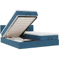 vidaXL Ottoman bed met matrassen en LED's 160x200cm fluweel